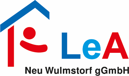 a logo with a red and blue arrow