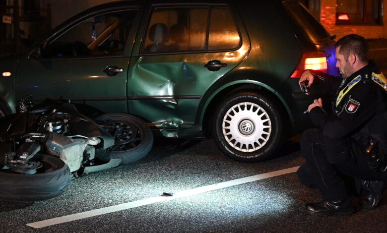 Verkehrsunfall auf der Straße.